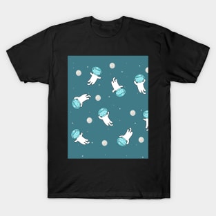 Castronaut Space Cat Pattern T-Shirt